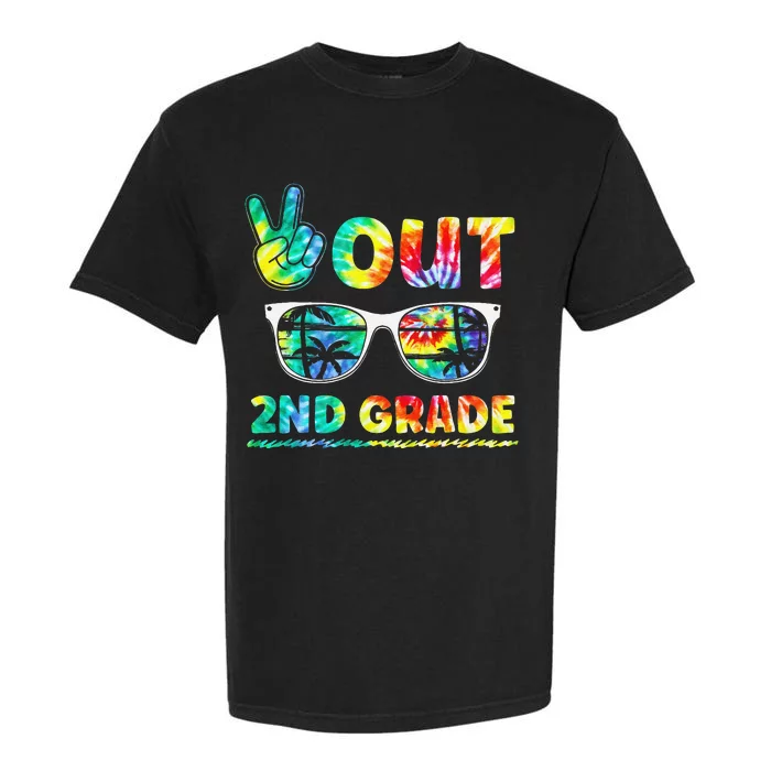 Last Day of School Peace Out 2nd Grade Teachers Garment-Dyed Heavyweight T-Shirt