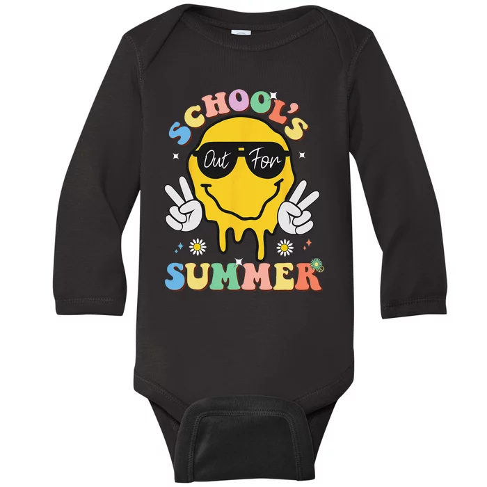 Last Day Of School Schools Out For Summer Teacher Baby Long Sleeve Bodysuit