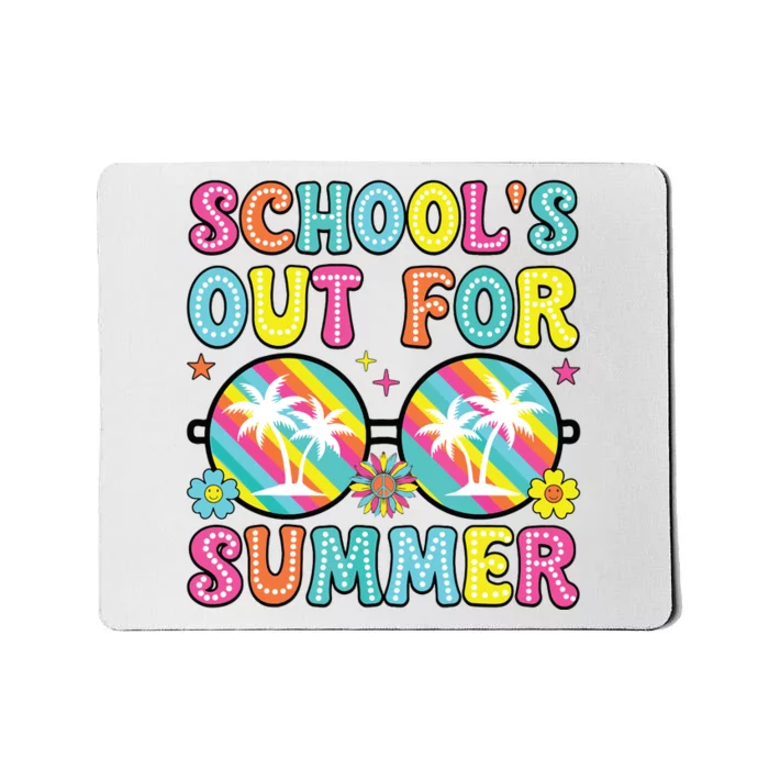 Last Day Of School Graduation Groovy Schools Out For Summer Mousepad