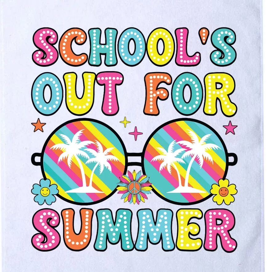 Last Day Of School Graduation Groovy Schools Out For Summer Platinum Collection Golf Towel