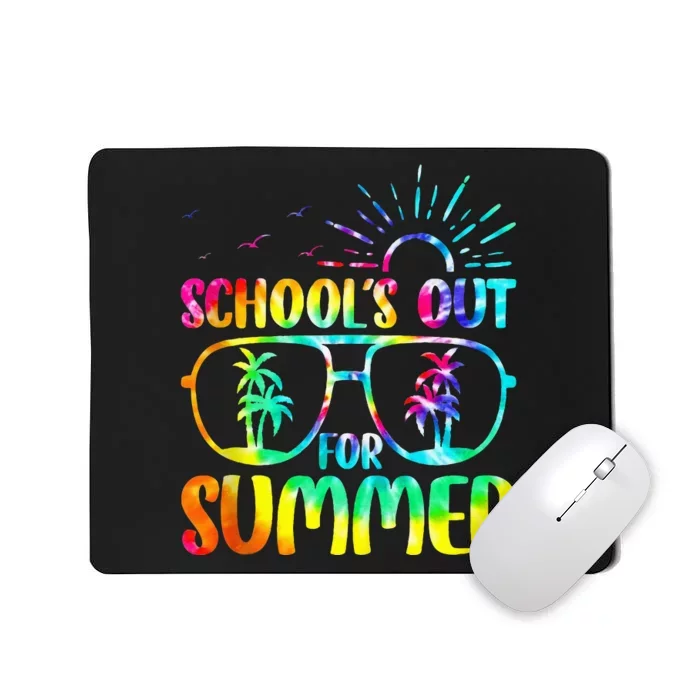 Last Day Of School Schools Out Summer Teacher Tie Dye Mousepad