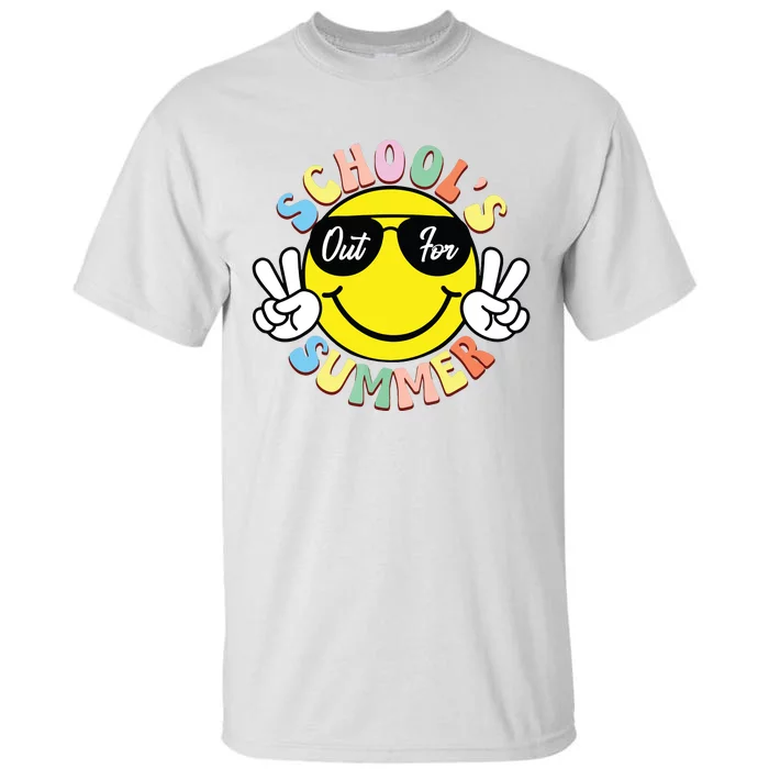 Last Day Of School Graduation Groovy Schools Out For Summer Tall T-Shirt