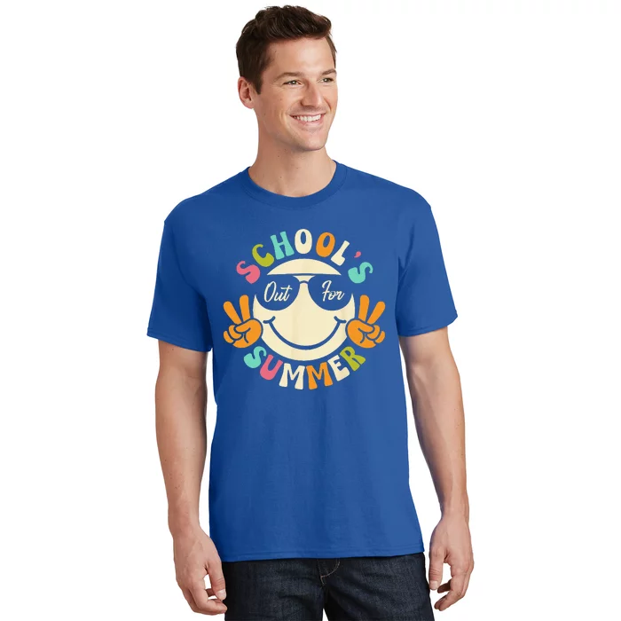 Last Day Of School Graduation Groovy Schools Out For Summer T-Shirt