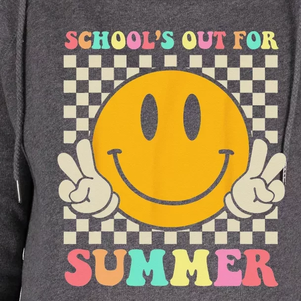 Last Day Of School Teacher Schools Out For Summer Student Womens Funnel Neck Pullover Hood