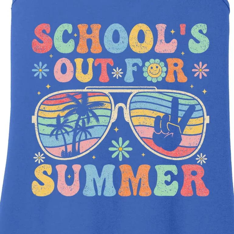 Last Day of School's Out For Summer Vacation Teachers Ladies Essential Tank