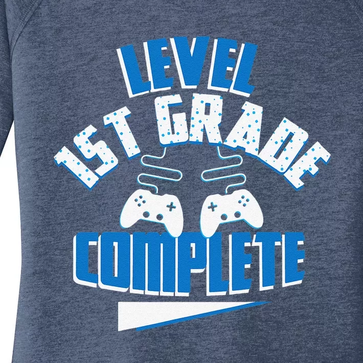 Last Day Of School Level 1st Grade Complete Gamer Women's Perfect Tri Tunic Long Sleeve Shirt