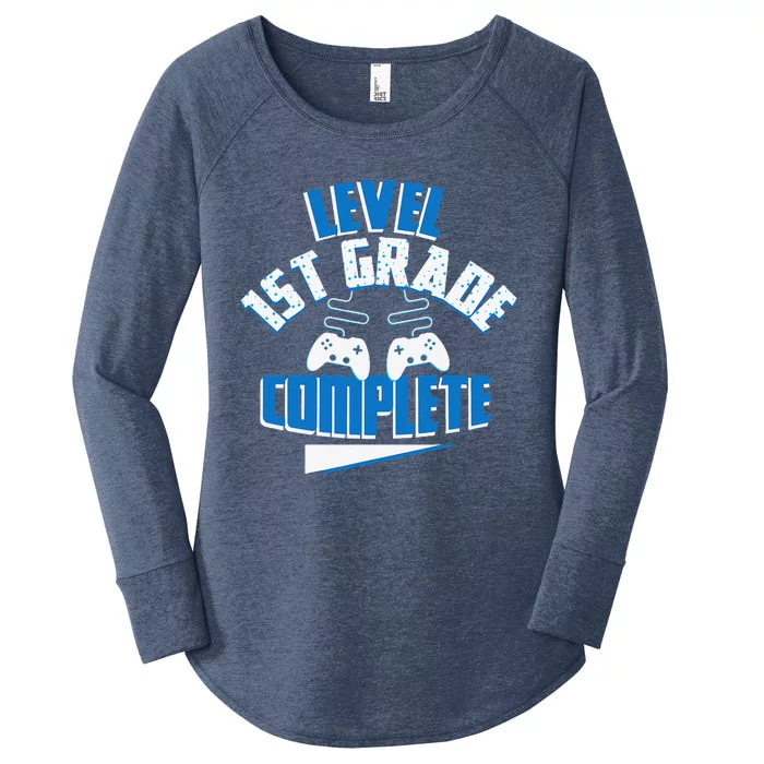 Last Day Of School Level 1st Grade Complete Gamer Women's Perfect Tri Tunic Long Sleeve Shirt