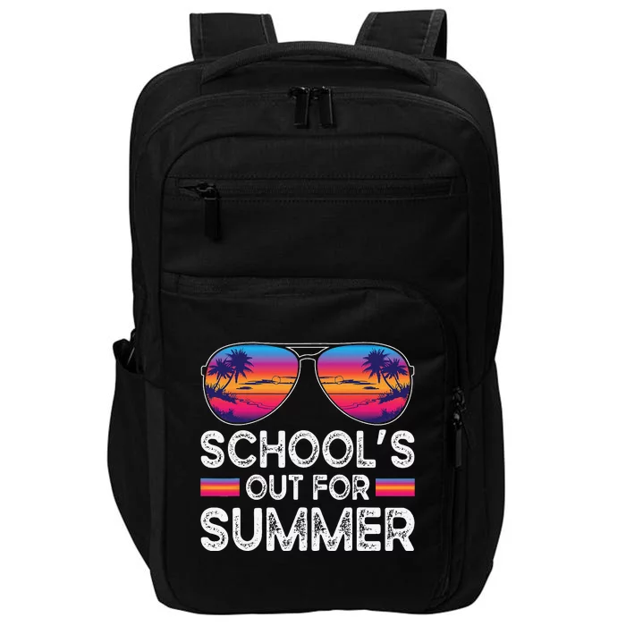 Last Day Of School Retro Schools Out For Summer Teacher Impact Tech Backpack