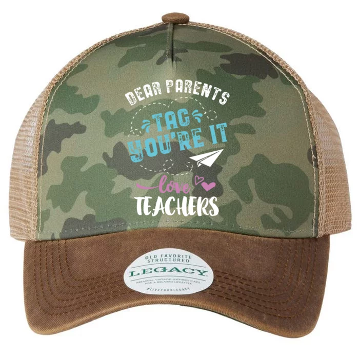 Last Day Of School Gift Dear Parents Tag Youre It Gift Legacy Tie Dye Trucker Hat