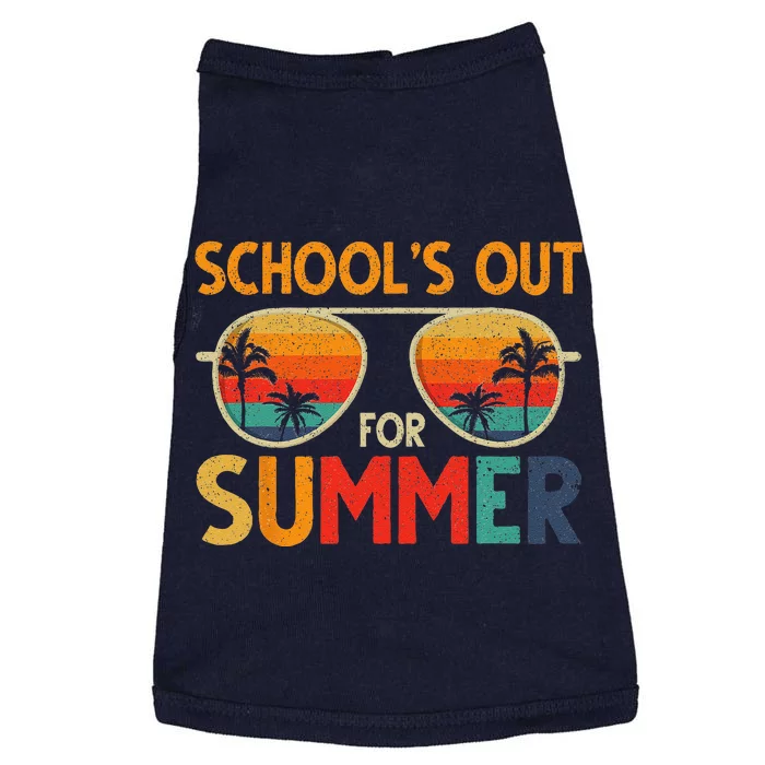 Last Day Of School Retro Schools Out For Summer Teacher Doggie Tank