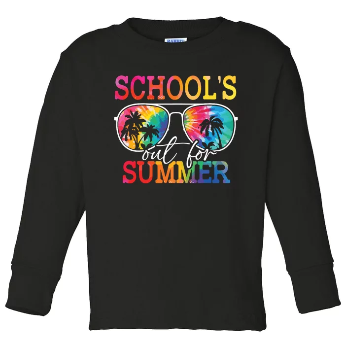 Last Day Of School Schools Out For Summer Teacher Students Toddler Long Sleeve Shirt