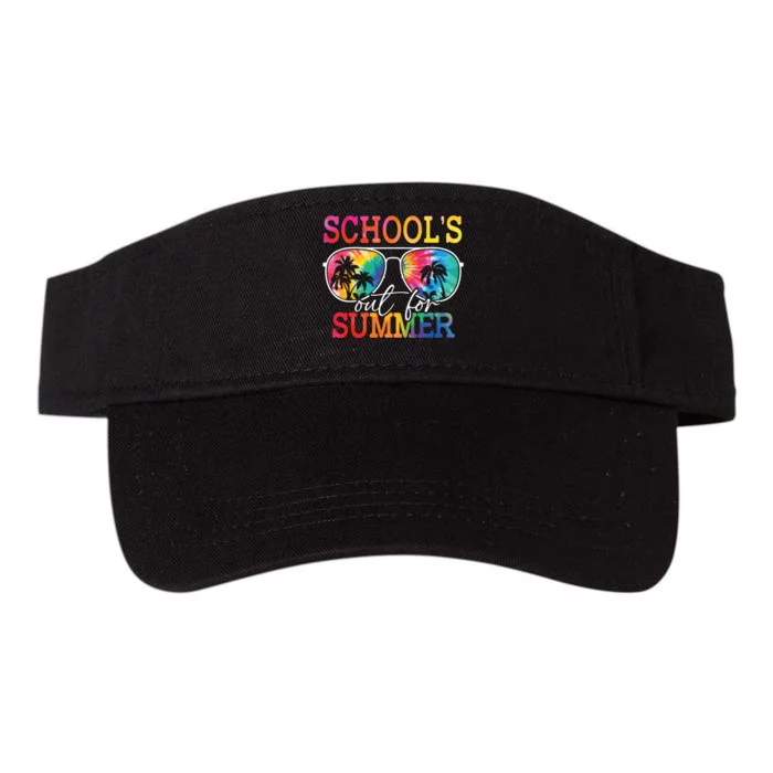 Last Day Of School Schools Out For Summer Teacher Students Valucap Bio-Washed Visor