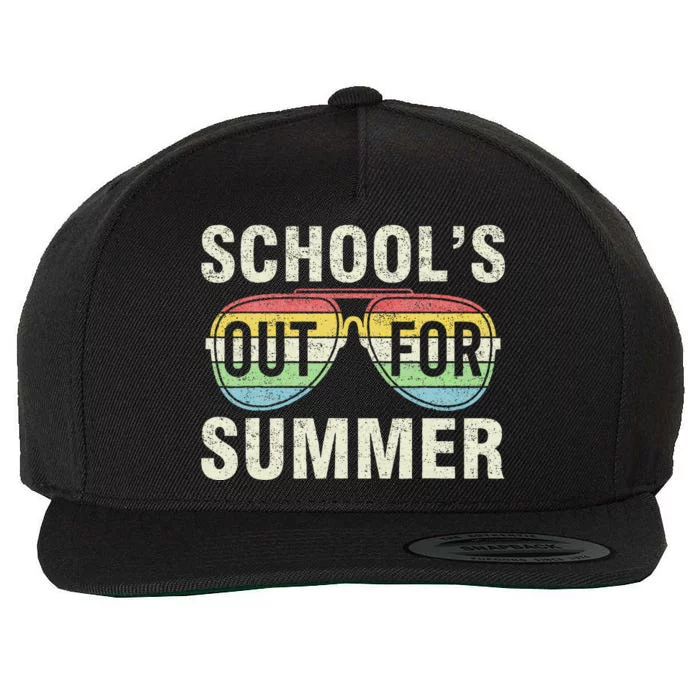 Last Day Of School Schools Out For Summer Teacher Women Gift Wool Snapback Cap