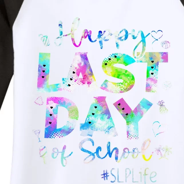 Last Day Of School SLP Life Summer Vacation Beach Women's Tri-Blend 3/4-Sleeve Raglan Shirt