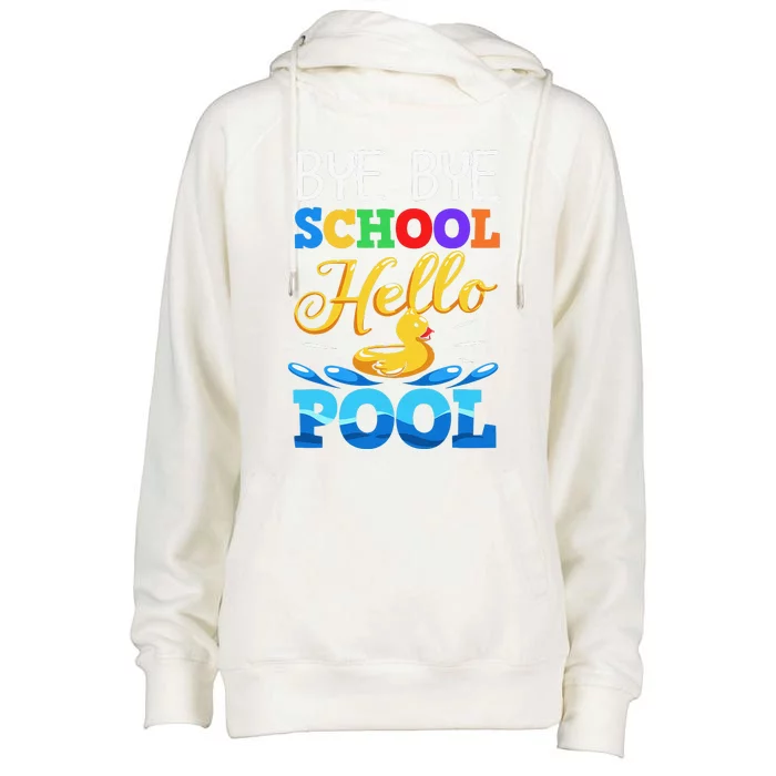 Last Day Of School Summer Holidays Student Teacher Womens Funnel Neck Pullover Hood