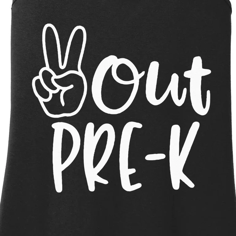 Last Day Of School Peace Out PreSchool Pre K Teacher Kids Ladies Essential Tank