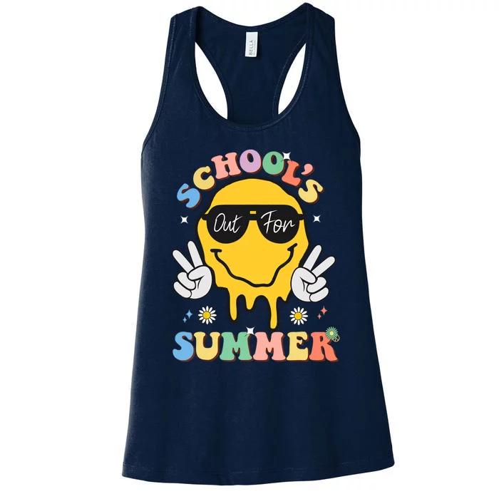 Last Day Of School Schools Out For Summer Teacher Women's Racerback Tank