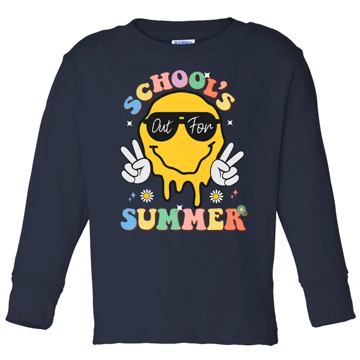 Last Day Of School Schools Out For Summer Teacher Toddler Long Sleeve Shirt