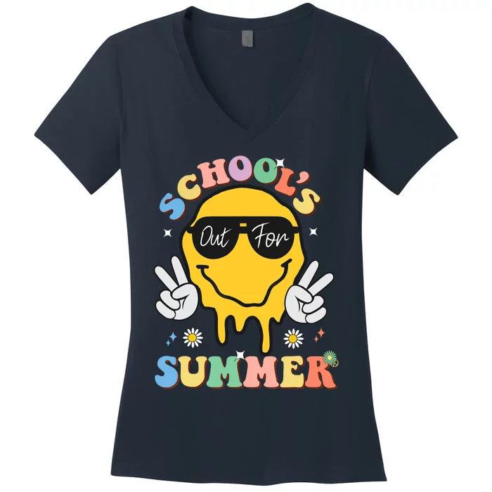 Last Day Of School Schools Out For Summer Teacher Women's V-Neck T-Shirt