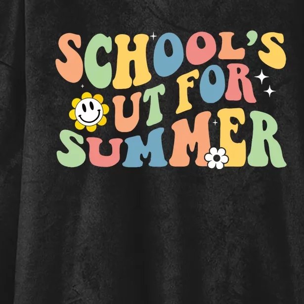 Last Day Of School Schools Out For Summer Teacher Hooded Wearable Blanket