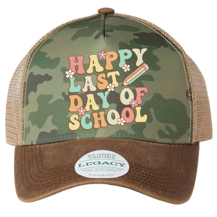 Last Day Of School Teacher Summer Break Graduation Legacy Tie Dye Trucker Hat