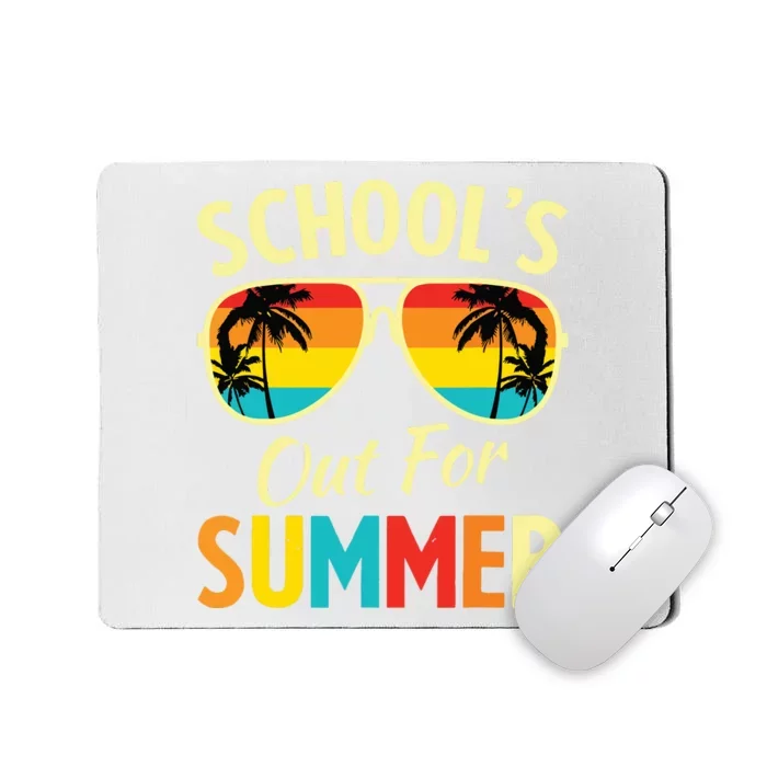 Last Day Of School Retro Schools Out For Summer Teacher Mousepad