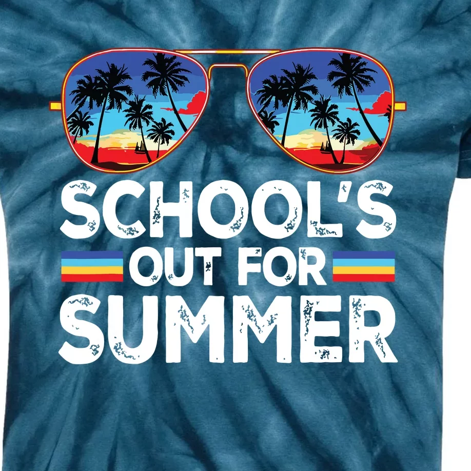 Last Day Of School Schools Out For Summer Teacher Boy Kids Tie-Dye T-Shirt