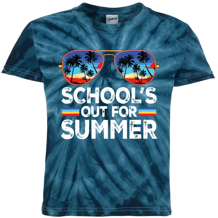 Last Day Of School Schools Out For Summer Teacher Boy Kids Tie-Dye T-Shirt