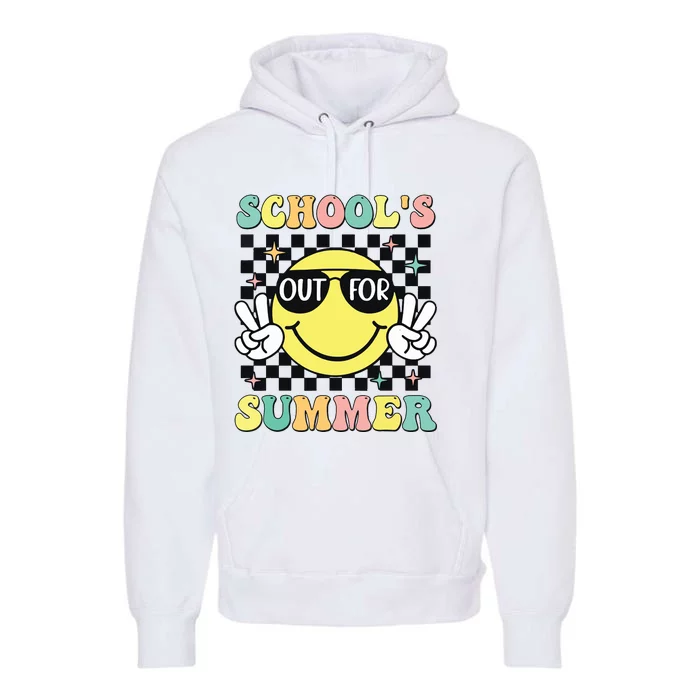 Last Day Of School Retro Schoolsout For Summer Teacher Premium Hoodie