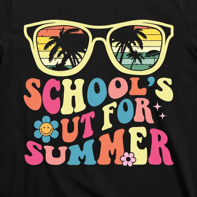 Last Day Of School Retro Teacher Schools Out For Summer T-Shirt