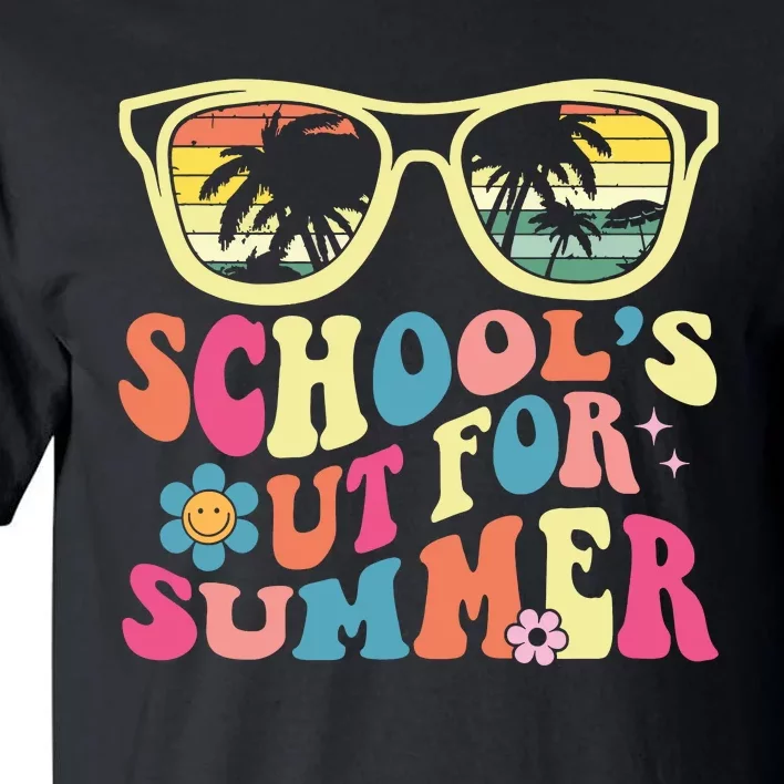 Last Day Of School Retro Teacher Schools Out For Summer Tall T-Shirt