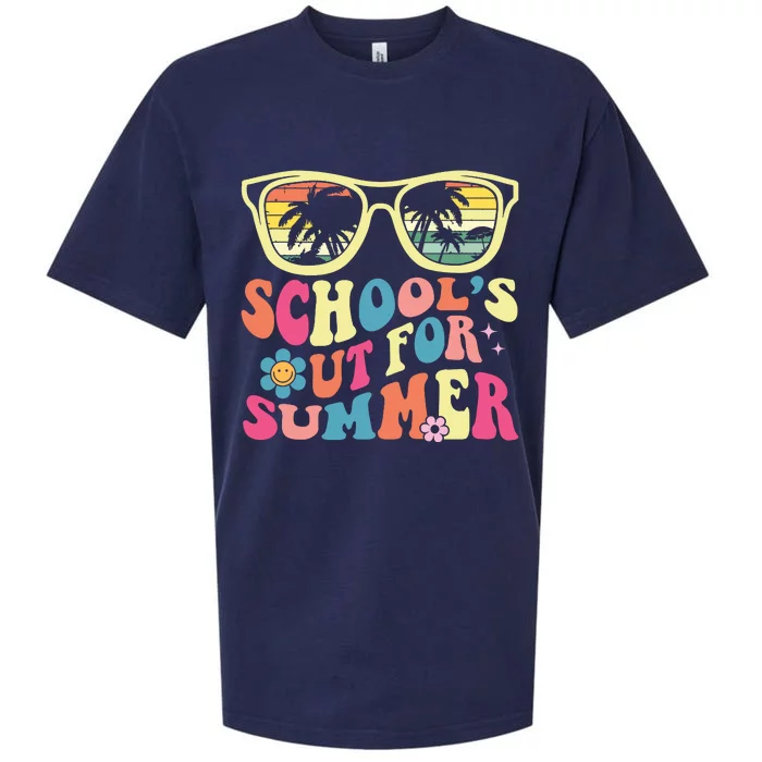 Last Day Of School Retro Teacher Schools Out For Summer Sueded Cloud Jersey T-Shirt