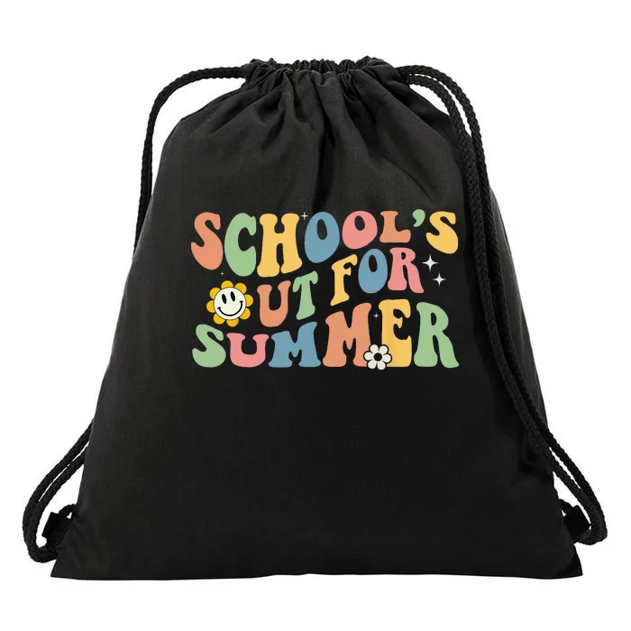 Last Day Of School Schools Out For Summer Teacher Drawstring Bag