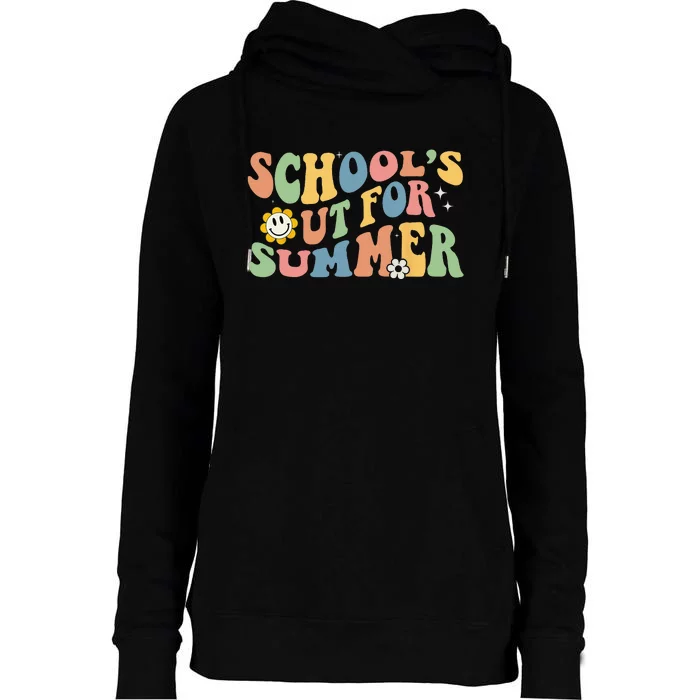 Last Day Of School Schools Out For Summer Teacher Womens Funnel Neck Pullover Hood