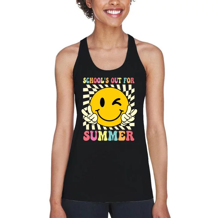 Last Day Of School Schools Out For Summer Teacher Women's Racerback Tank