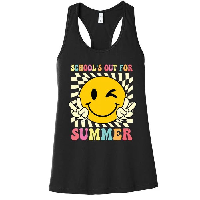 Last Day Of School Schools Out For Summer Teacher Women's Racerback Tank