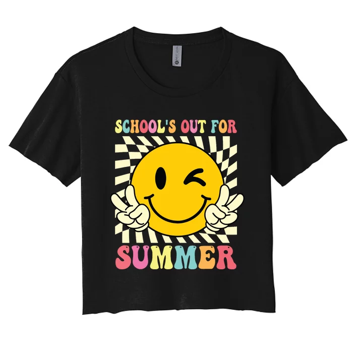 Last Day Of School Schools Out For Summer Teacher Women's Crop Top Tee