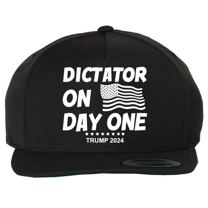 Limited Dictator On Day One Trump 2024 Wool Snapback Cap