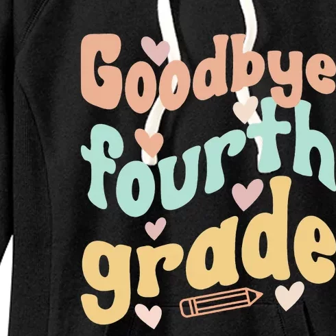 Last Day Of 4th Grade Groovy 4th Grade Last Day Of School Women's Fleece Hoodie