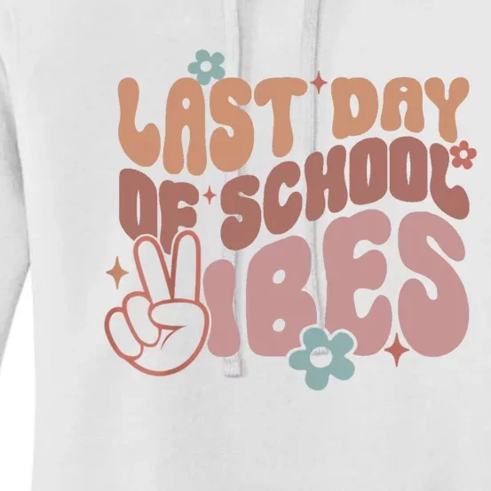 Last Day Of School Vibes, Happy End Of School Hello Summer Women's Pullover Hoodie