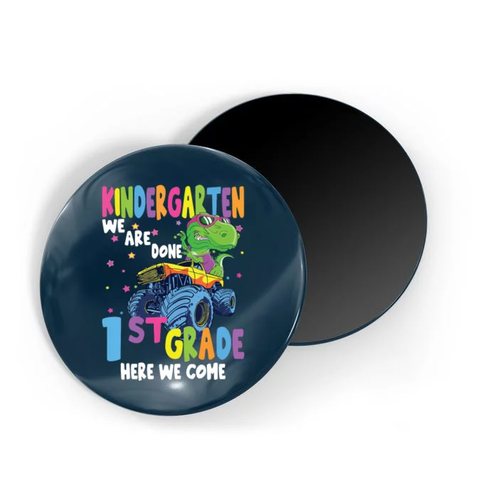 Last Day Of School Kindergarten Truck Dinosaur Graduate Gift Magnet