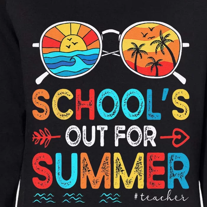 Last Day Of School Retro Schools Out For Summer Teacher Womens California Wash Sweatshirt