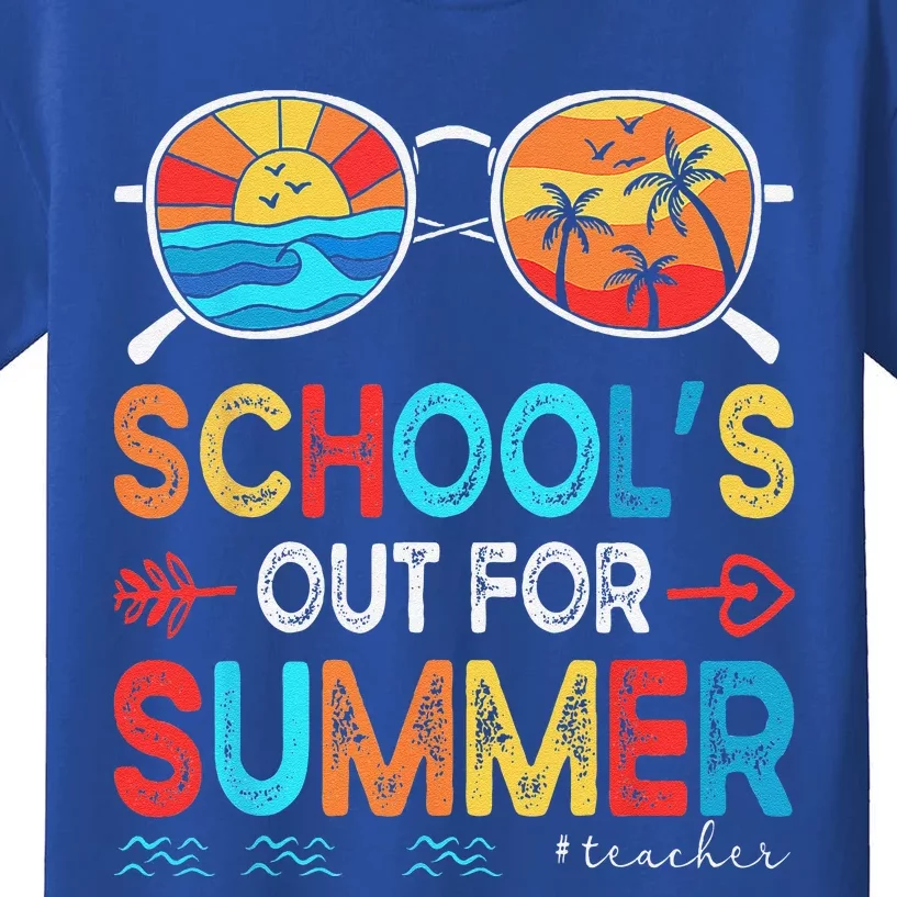 Last Day Of School Retro Schools Out For Summer Teacher Kids T-Shirt