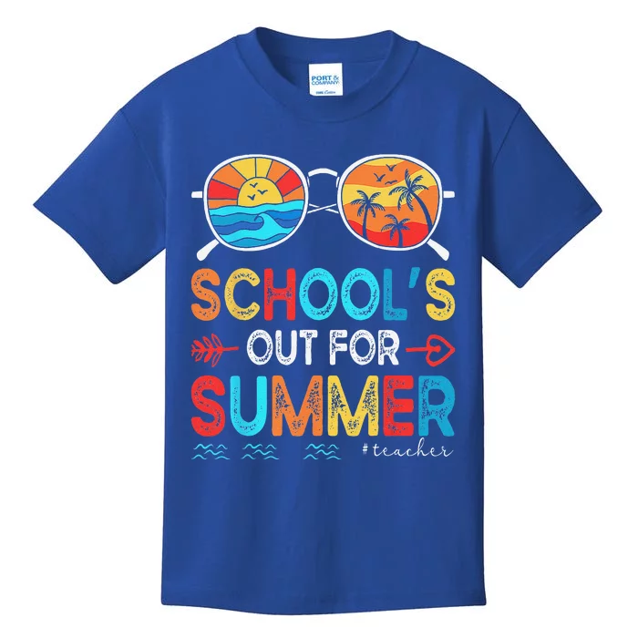 Last Day Of School Retro Schools Out For Summer Teacher Kids T-Shirt