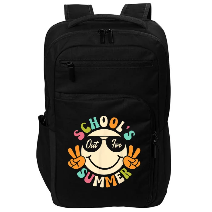 Last Day Of School Graduation Groovy Schools Out For Summer Impact Tech Backpack