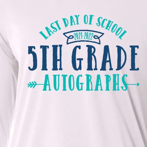 Last Day of School Autograph - 5th Grade Graduation Cooling Performance Long Sleeve Crew