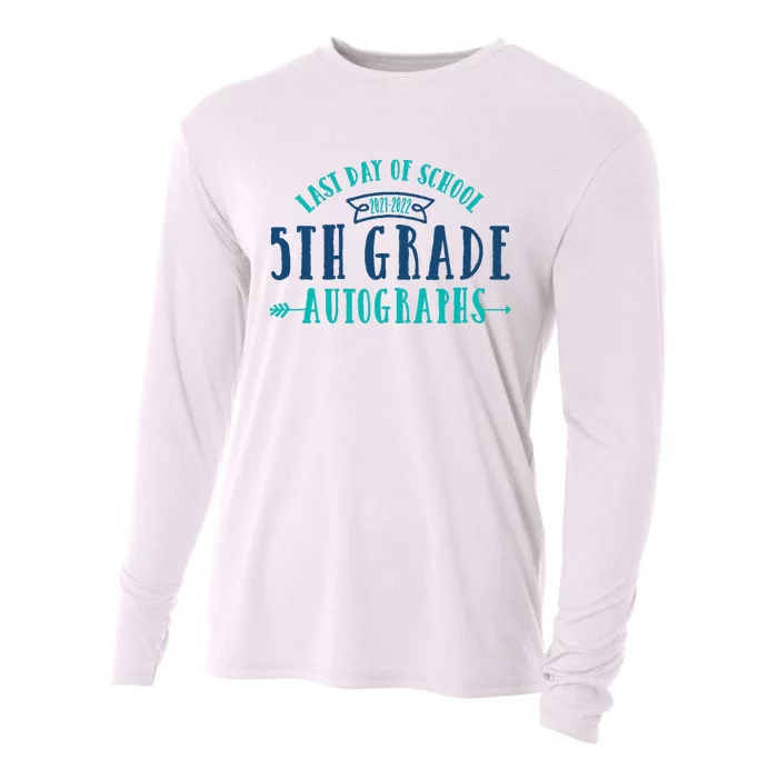 Last Day of School Autograph - 5th Grade Graduation Cooling Performance Long Sleeve Crew