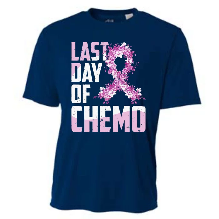 Last Day Of Chemo Survivor Breast Cancer Awareness Cooling Performance Crew T-Shirt