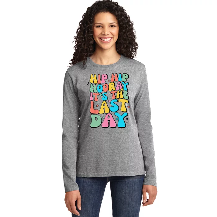 Last Day Of School Hello Summer Teacher Ladies Long Sleeve Shirt