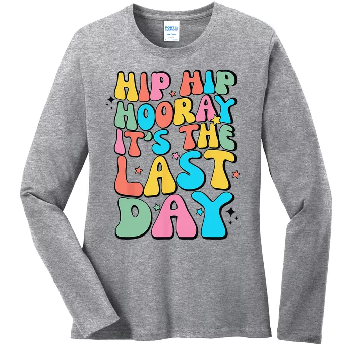 Last Day Of School Hello Summer Teacher Ladies Long Sleeve Shirt